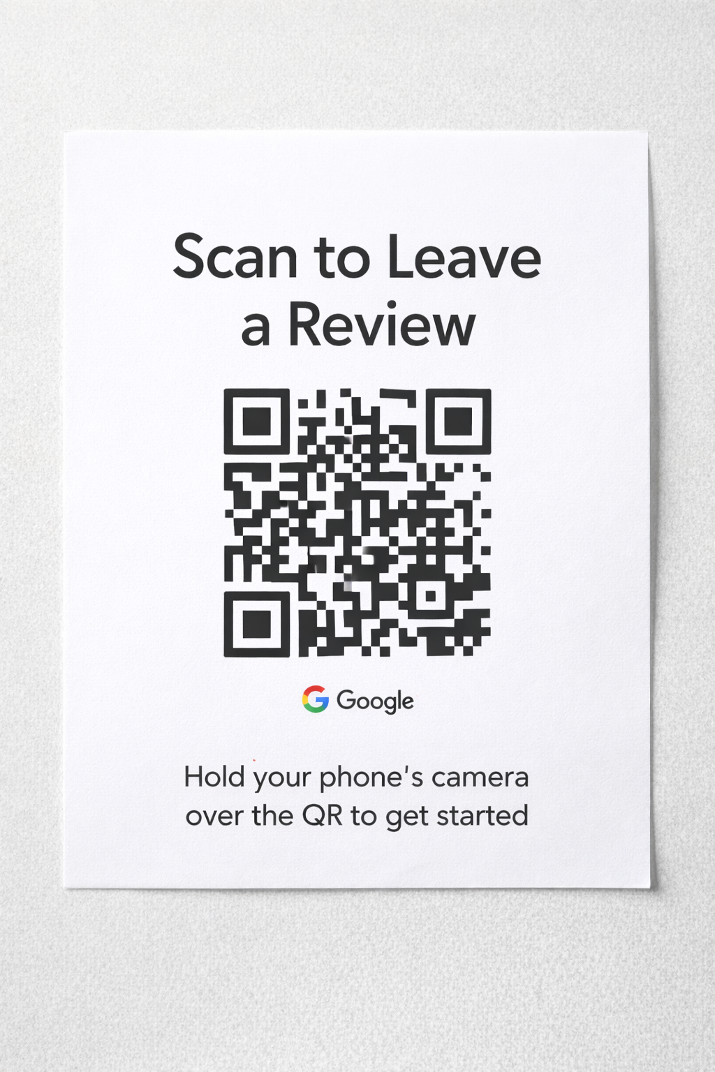 Placeholder DIY sign/poster example with QR code